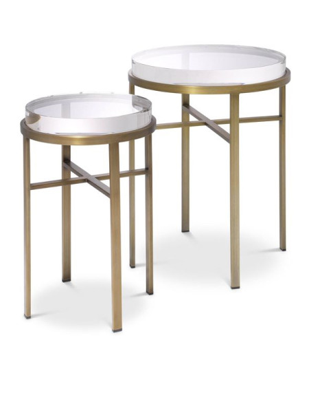 Столик Eichholtz Hoxton set of 2 Ø40\30cm Eichholtz