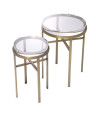 Столик Eichholtz Hoxton set of 2 Ø40\30cm Eichholtz