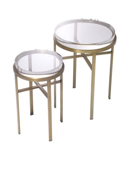 Столик Eichholtz Hoxton set of 2 Ø40\30cm Eichholtz