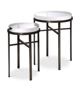 Столик Eichholtz Hoxton set of 2 Ø40\30cm