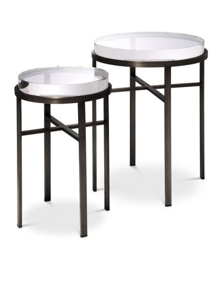Столик Eichholtz Hoxton set of 2 Ø40\30cm Eichholtz