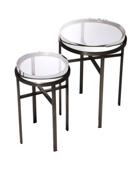 Столик Eichholtz Hoxton set of 2 Ø40\30cm Eichholtz