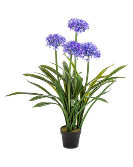 Artificial plant Agapanthus blue H103cm