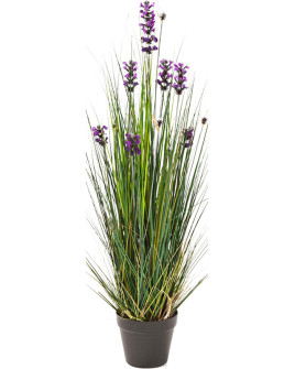 Artificial Plant Grass Lavender H90cm