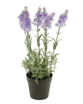 Artificial Plant Lavender Blue Bush H28cm