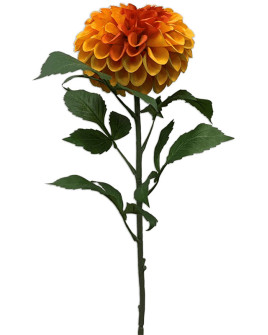 Искусственный цветок Dahlia Pompon Orange / Георгина H74cm