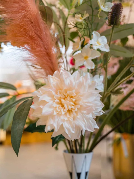 Artificial flower Dahlia Cream H60cm NKoop EEG