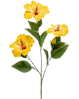 Штучна квітка Hibiscus Yellow / Гібіскус H82cm