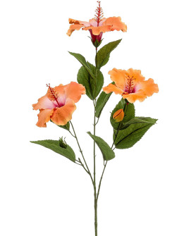 Штучна квітка Hibiscus Orange / Гібіскус H82cm