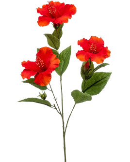 Штучна квітка Hibiscus Red / Гібіскус червоний H82cm
