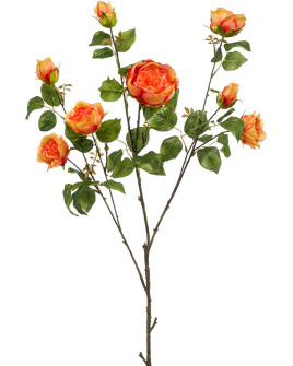 Artificial Flower Rose London Orange H110cm