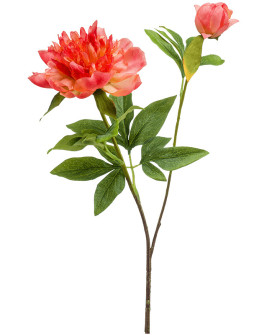 Искусственный цветок Peony Sarah Coral / Пион Сара Бернар H73cm