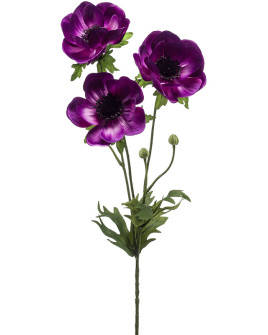 Искусственный цветок Anemone Violet / Анемона H75cm