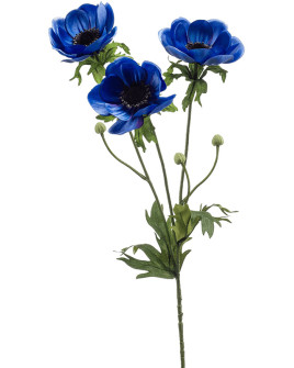 Искусственный цветок Anemone Blue / Анемона H75cm