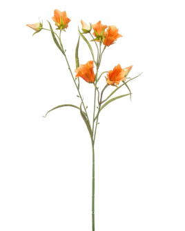Artificial Flower Campanula Orange H65cm