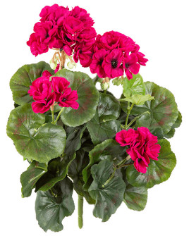 Artificial Plant Geranium Bush Purple H30cm