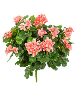 Artificial Plant Geranium Cascade Bush Peach H35cm