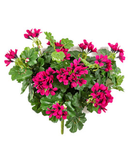 Artificial Plant Geranium Cascade Bush Purple H35cm