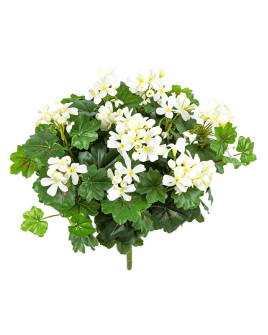 Artificial Plant Geranium Cascade Bush Cream H35cm