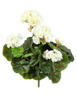 Artificial Plant Geranium Bush Cream H30cm