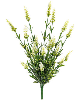 Artificial Plant Lavender Cream Bush H52cm