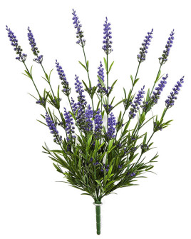 Artificial Plant Lavender Violet Bush H52cm