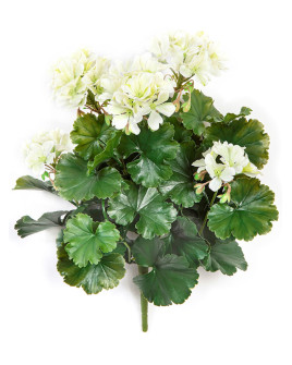 Artificial Plant Geranium Bush Cream H39cm