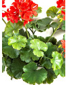 Artificial Plant Geranium Bush Red H39cm NKoop FW