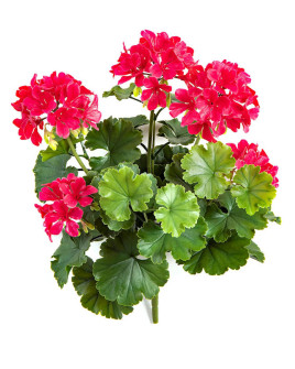 Artificial Plant Geranium Bush Purple H39cm