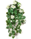 Artificial Plant Geranium Hanging Bush Cream H66cm NKoop FW