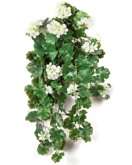 Artificial Plant Geranium Hanging Bush Cream H66cm