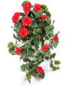 Искусственное растение Geranium Hanging Bush Red / Герань H66cm NKoop FW