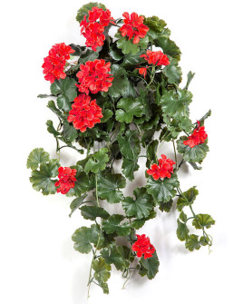 Искусственное растение Geranium Hanging Bush Red / Герань H66cm