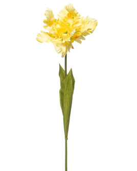 Artificial Plant Tulip parrot open yellow H68cm