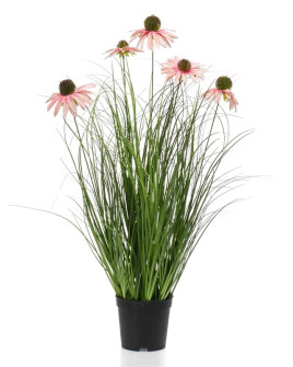 Artificial Plant Rudbeckia Grass Pink H60cm