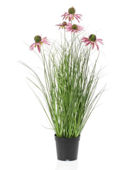 Artificial Plant Rudbeckia Grass Purple H60cm