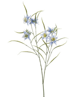Artificial Plant Aquilegia Light Blue Branch H84cm