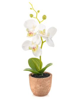 Artificial Plant Orchid Phalaenopsis mini White H20cm