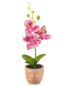Artificial Plant Orchid Phalaenopsis mini Pink H20cm