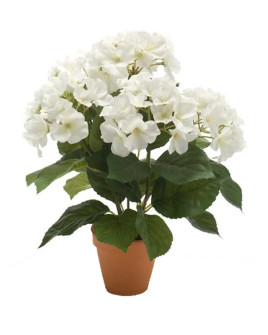 Artificial Plant Hydrangea Bush Cream H40cm