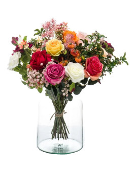 Букет из искусственных цветов Flame Roses H78cm