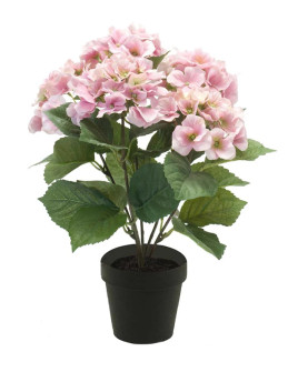 Artificial Plant Hydrangea Bush Pink H40cm