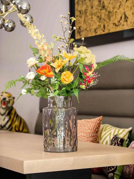 Artificial flower bouquet XL Happy Orange H110cm NKoop EEG