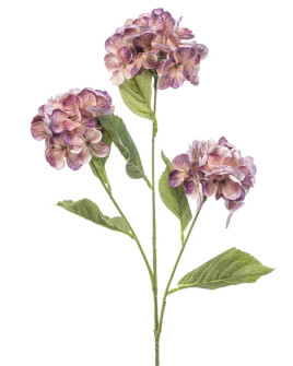 Artificial Plant Hydrangea Peach-Purple H75cm