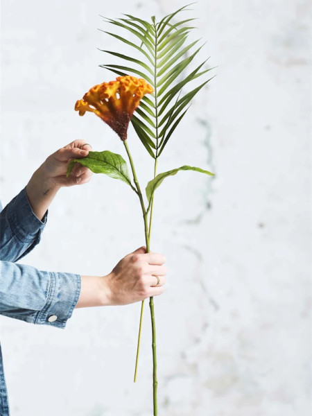 Artificial Plant Chamaedorea Palm spray H75cm NKoop EEG