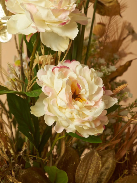 Artificial flower Peony Chelsea spray Pink H77cm NKoop EEG