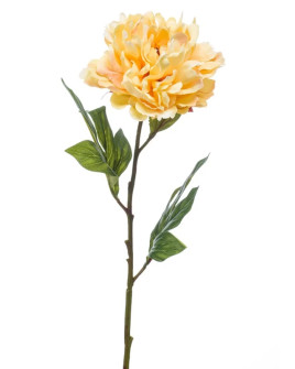 Artificial flower Peony Chelsea spray Yellow H77cm