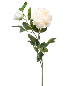Artificial flower Peony spray Cream H100cm