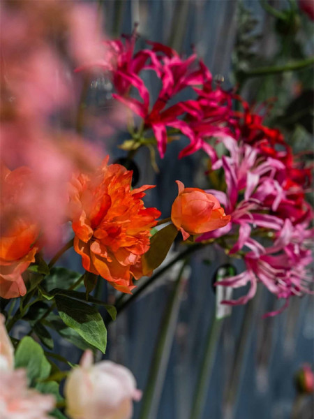 Artificial flower Peony Sarah Coral H73cm NKoop EEG