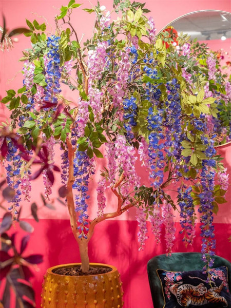 Artificial Plant Wisteria Branch Blue H145cm NKoop EEG